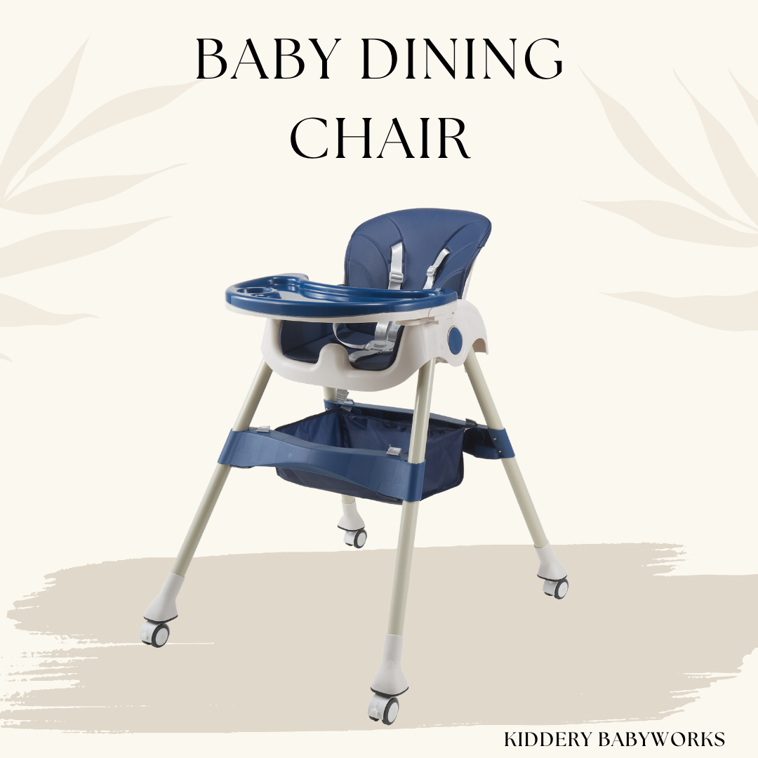 Kiddery Baby Dining Chair for Feeding | 4-in-1 Convertible | 6 Months to 3 Years | Blue
