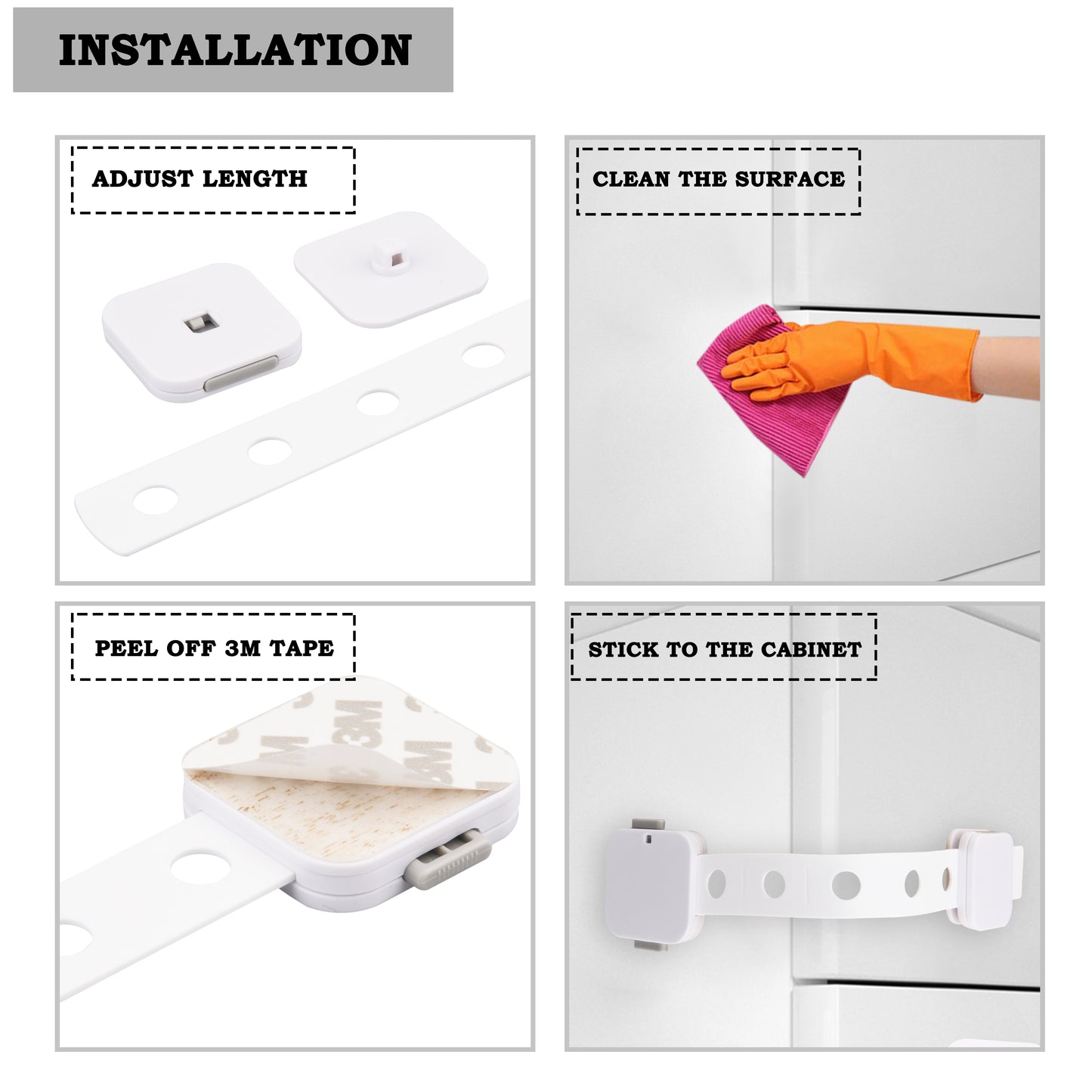 Kiddery Safety Lock | Baby Proofing Locks | ABS Strap