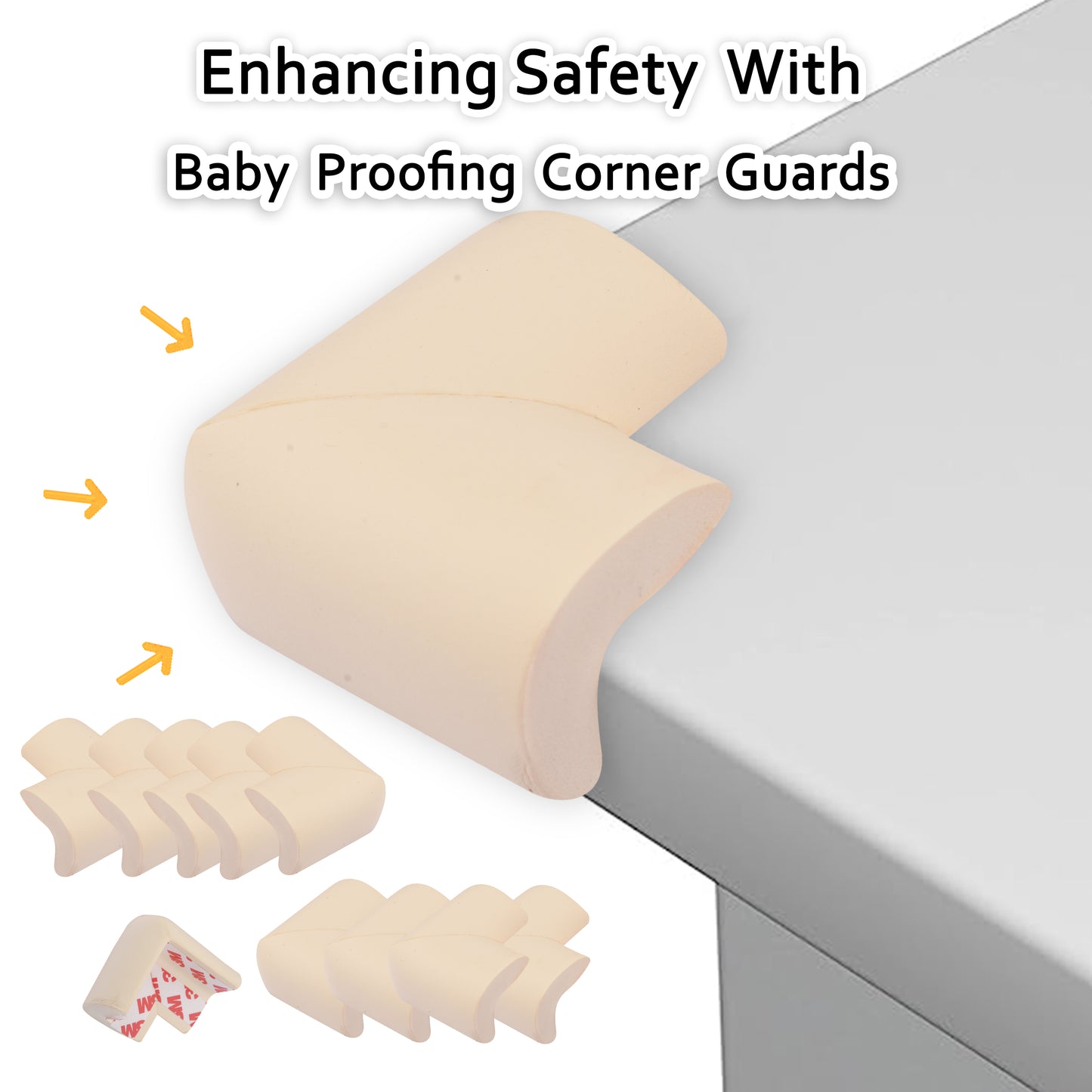 Kiddery Baby Proofing Corner Guard | White