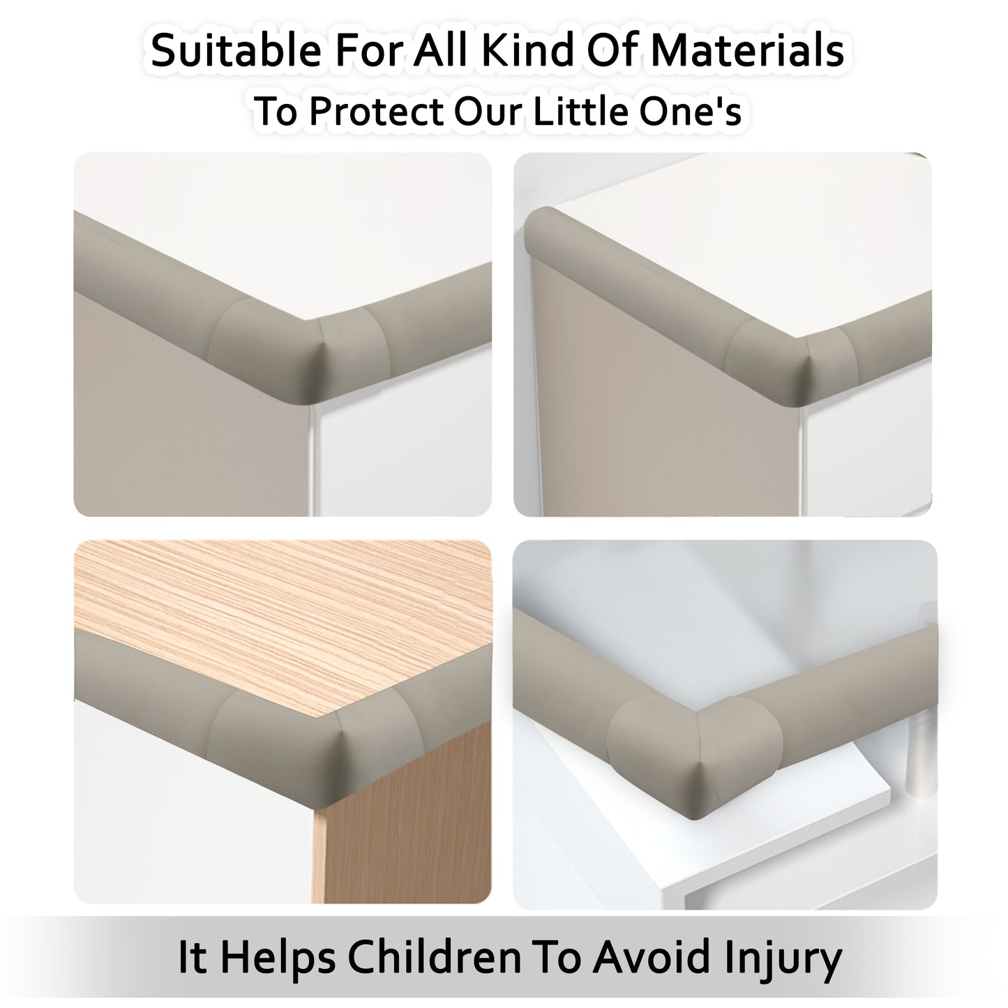 Kiddery Baby Proofing Kit | Edge Corner Guards | Grey