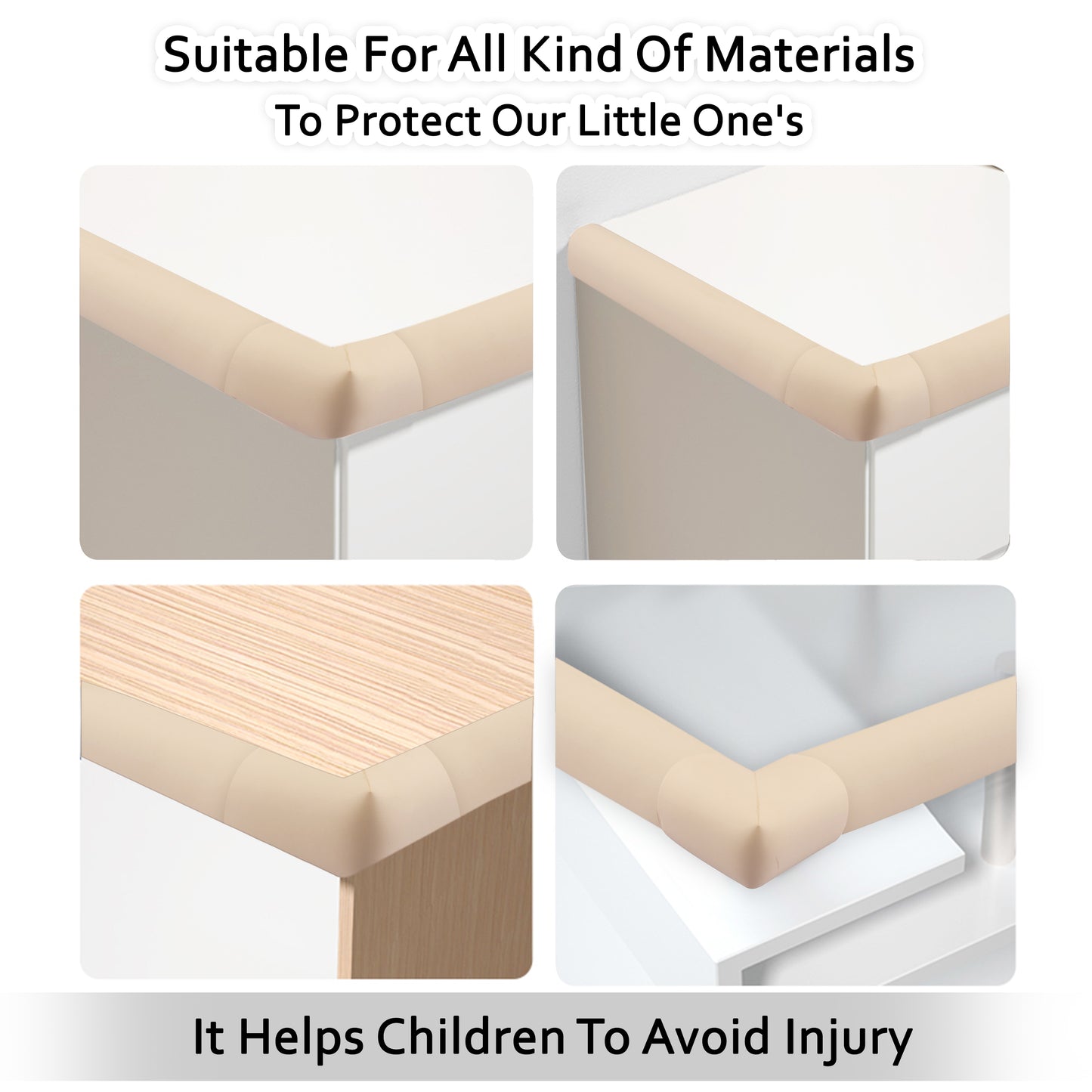 Kiddery Baby Proofing Kit | Edge Corner Guards | White