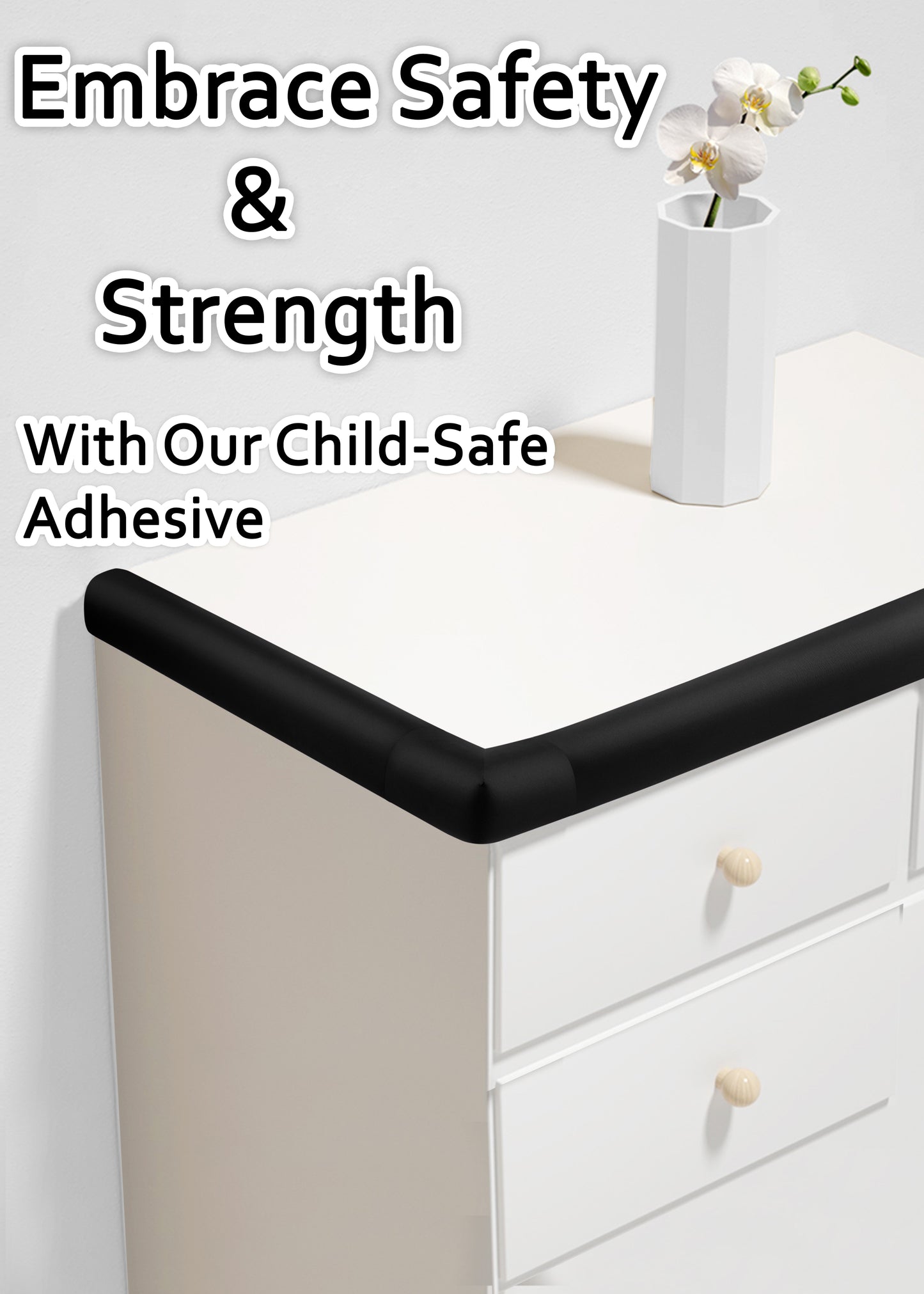 Kiddery Baby Proofing Kit | Edge Corner Guards | Black