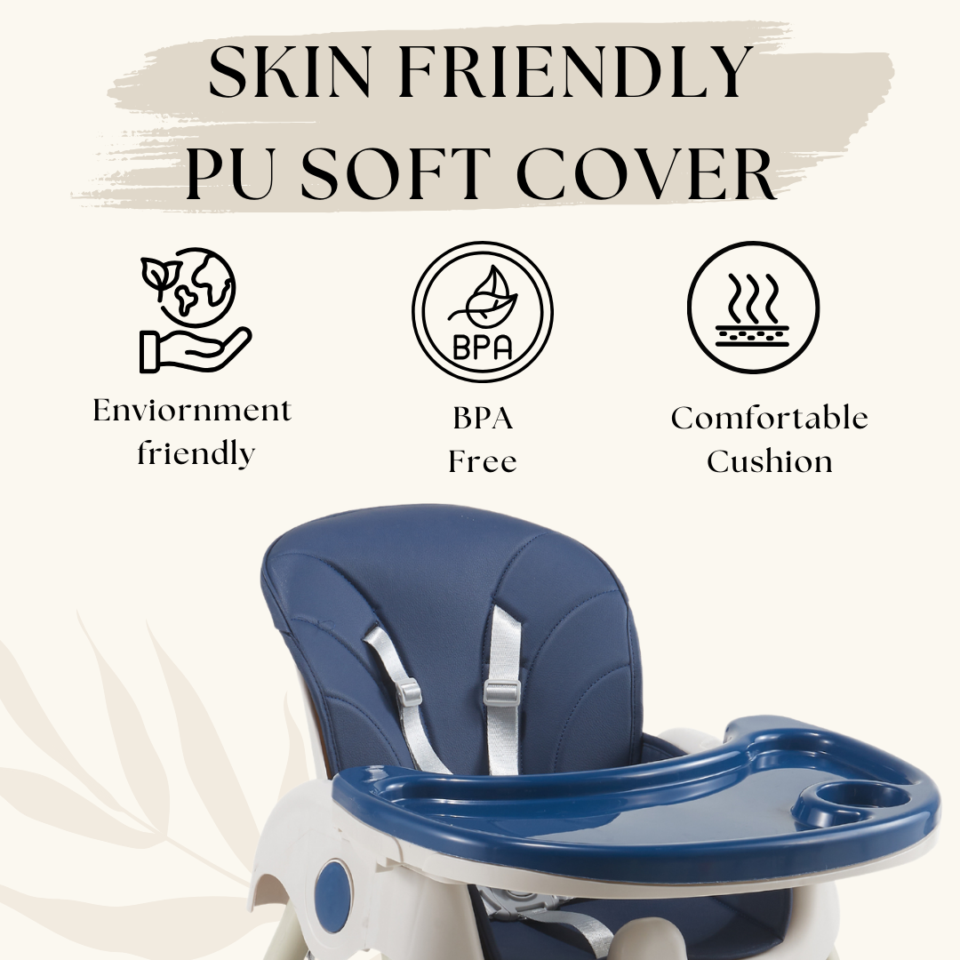 Kiddery Baby Dining Chair for Feeding | 4-in-1 Convertible | 6 Months to 3 Years | Blue