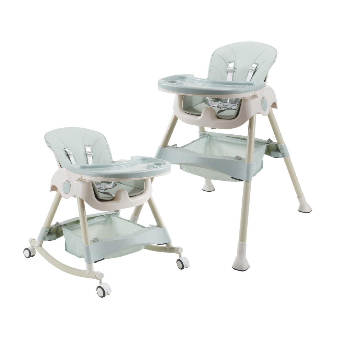 Kiddery Baby Dining Chair for Feeding | 4-in-1 Convertible | 6 Months to 3 Years | Green