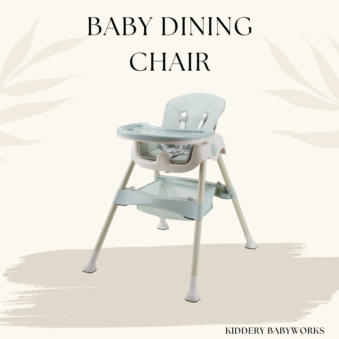 Kiddery Baby Dining Chair for Feeding | 4-in-1 Convertible | 6 Months to 3 Years | Green