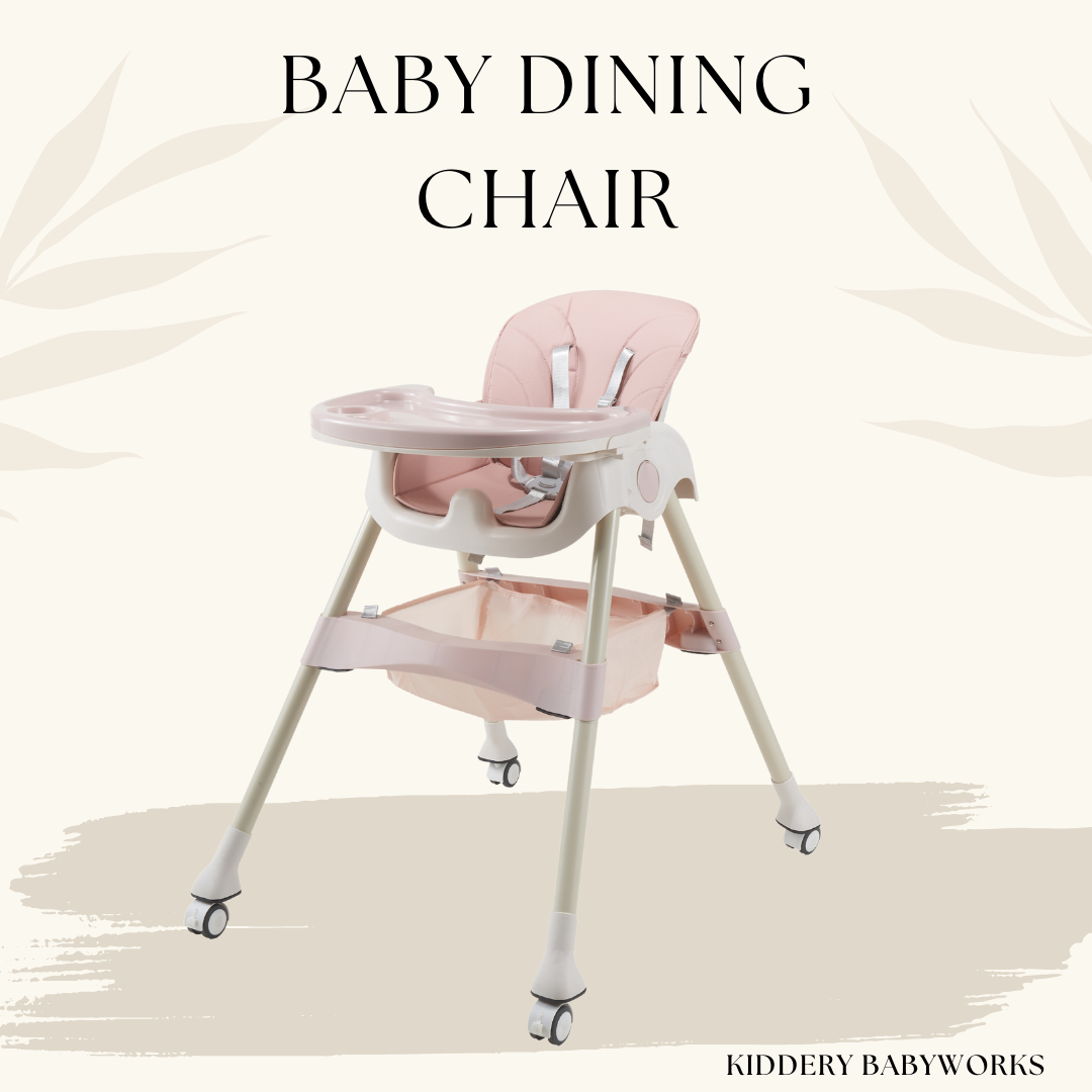 Kiddery Baby Dining Chair for Feeding | 4-in-1 Convertible | 6 Months to 3 Years | Pink