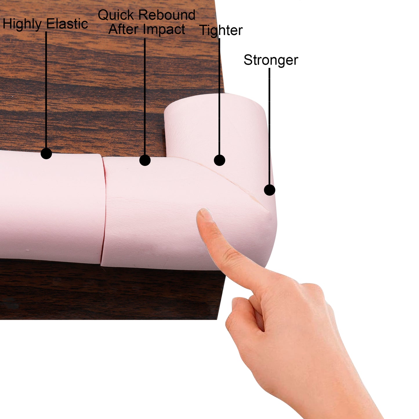 Kiddery Baby Proofing Kit | Edge Guards | Corner Guards| Pinch Guards | Pink