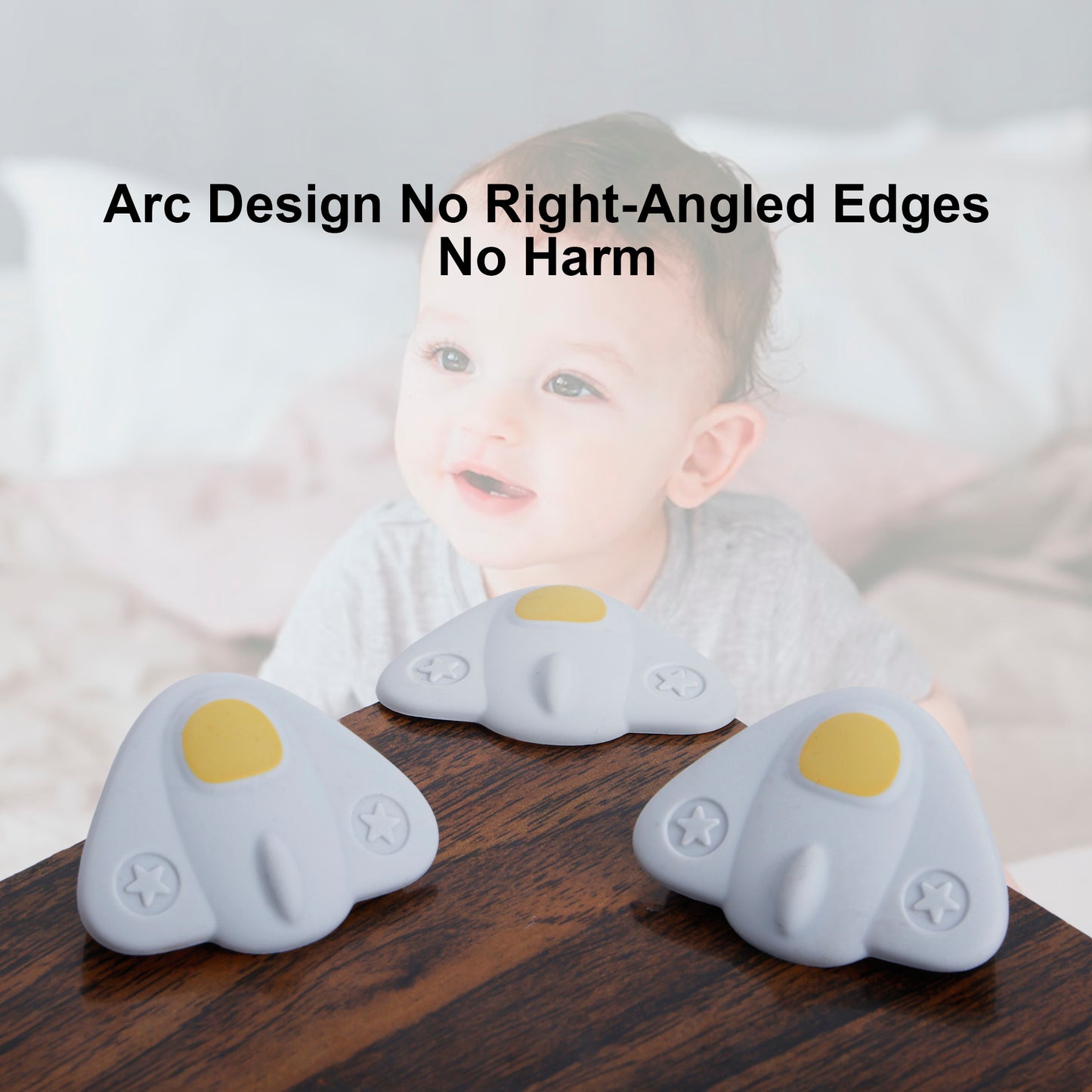 Kiddery Baby Proofing Silicon Corner Guard | Safety Protectors for Sharp Corners | Pack of 4