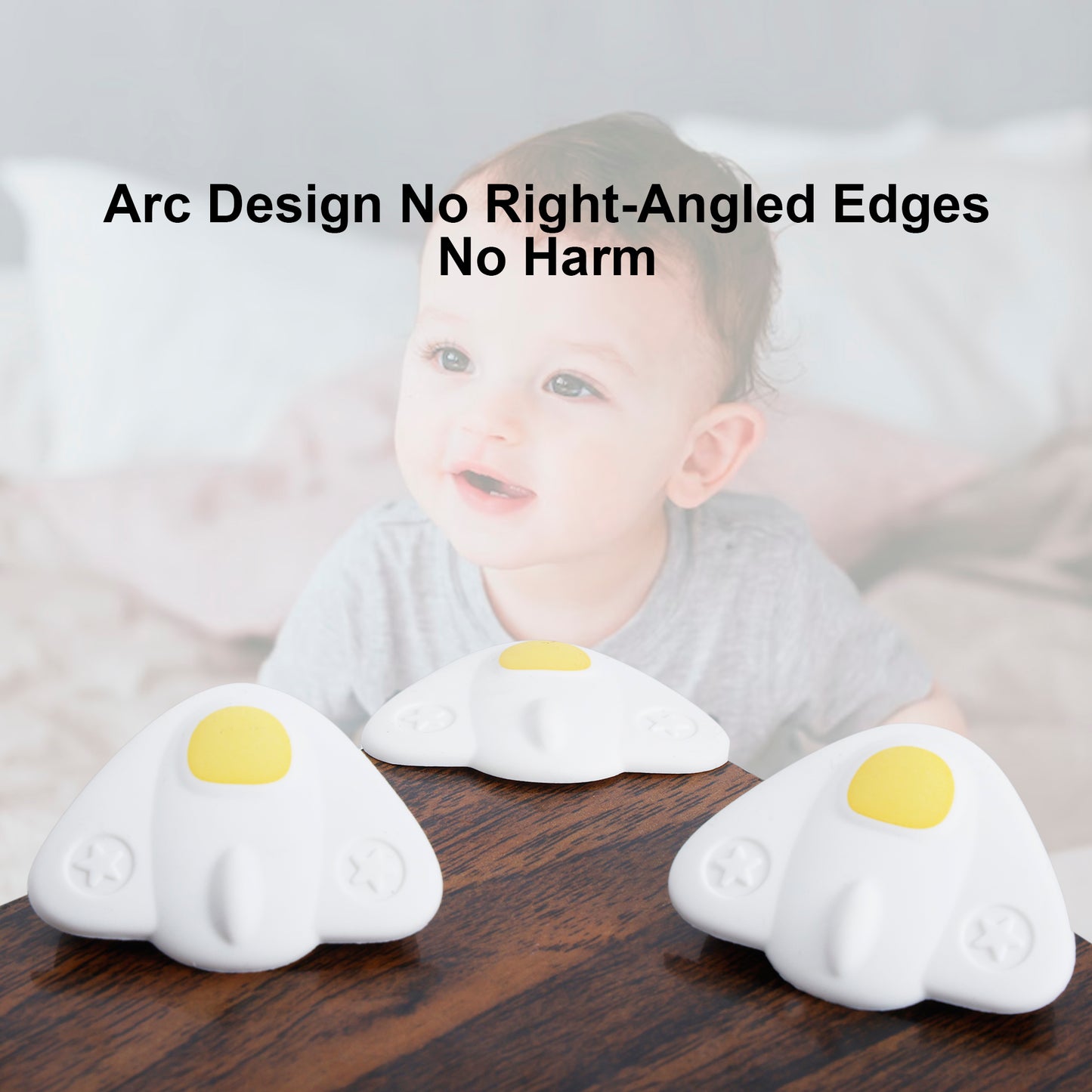 Kiddery Baby Proofing Silicon Corner Guard | Safety Protectors for Sharp Corners | Pack of 4