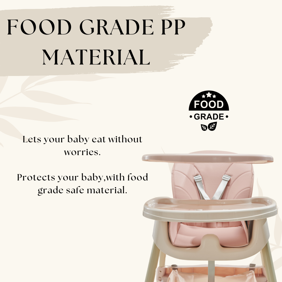 Kiddery Baby Dining Chair for Feeding | 4-in-1 Convertible | 6 Months to 3 Years | Pink