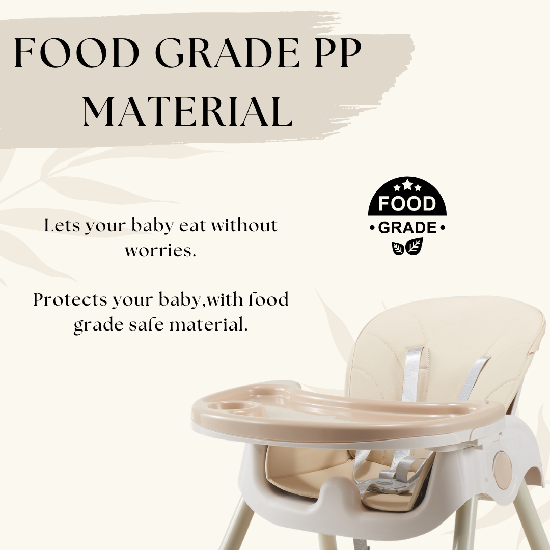 Kiddery Baby Dining Chair for Feeding | 4-in-1 Convertible | 6 Months to 3 Years | Khaki