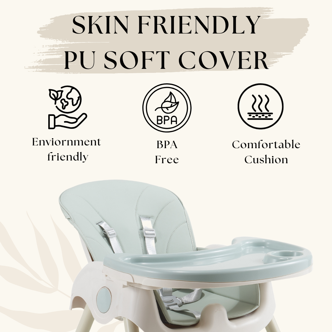 Kiddery Baby Dining Chair for Feeding | 4-in-1 Convertible | 6 Months to 3 Years | Green