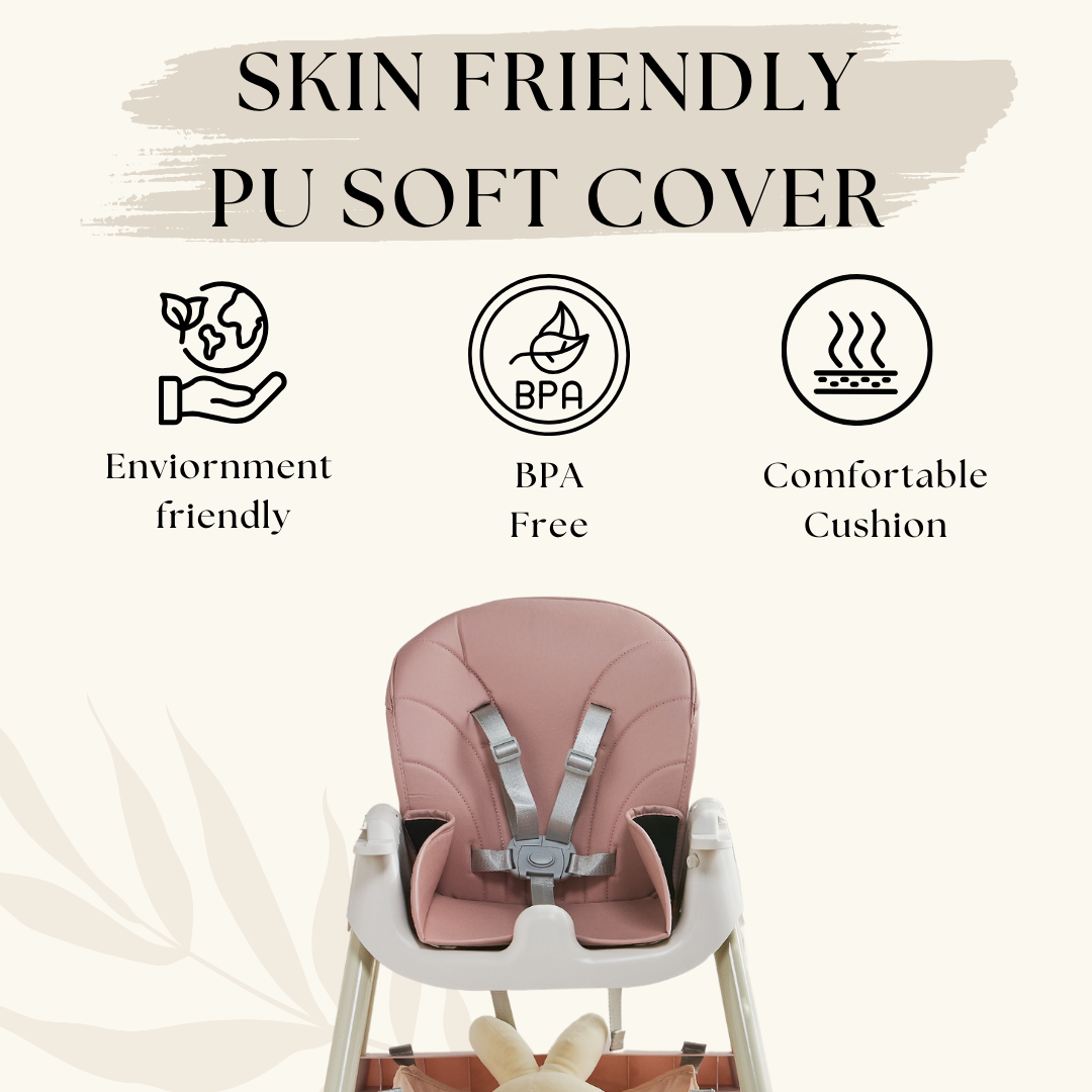 Kiddery Baby Dining Chair for Feeding | 4-in-1 Convertible | 6 Months to 3 Years | Pink