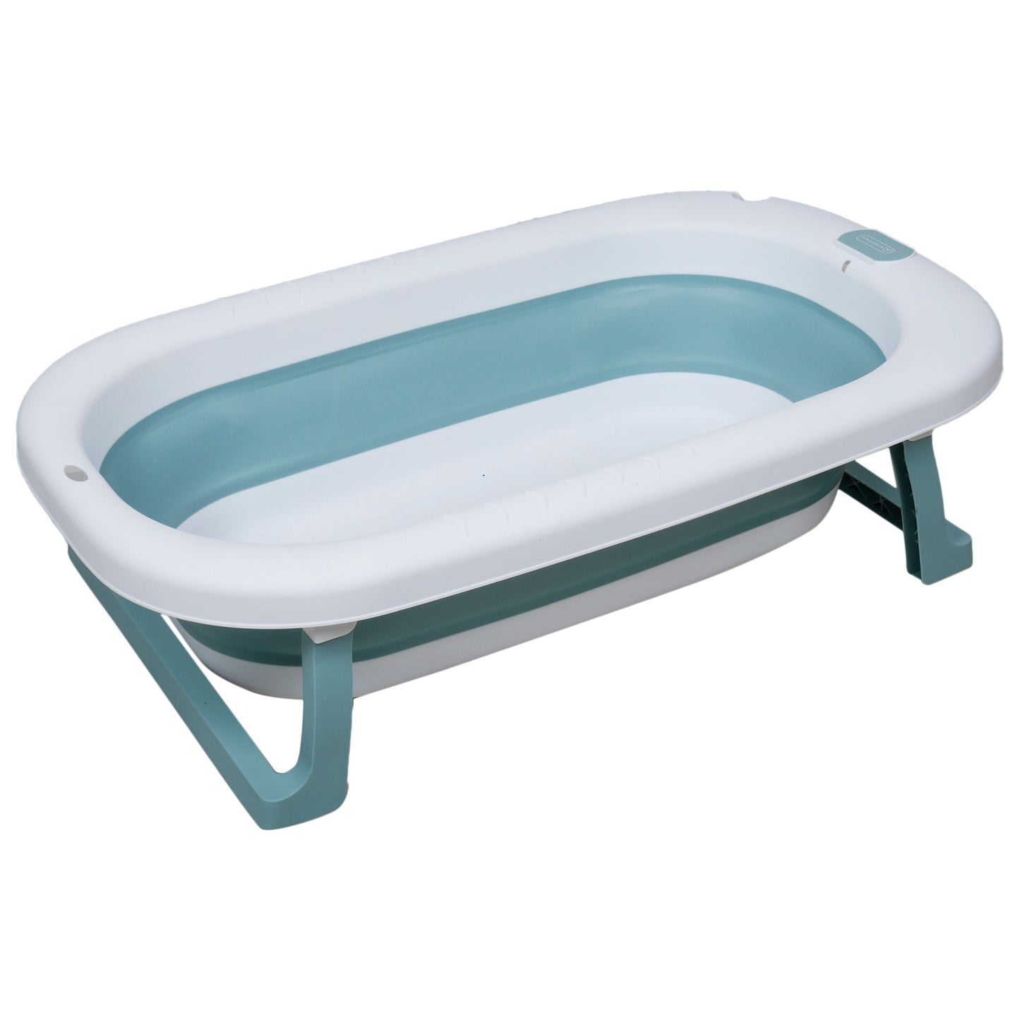 Kiddery Baby Bath Tub for 0-3 Years | Collapsible Bath Tub for Infant | Drain Hole | Green