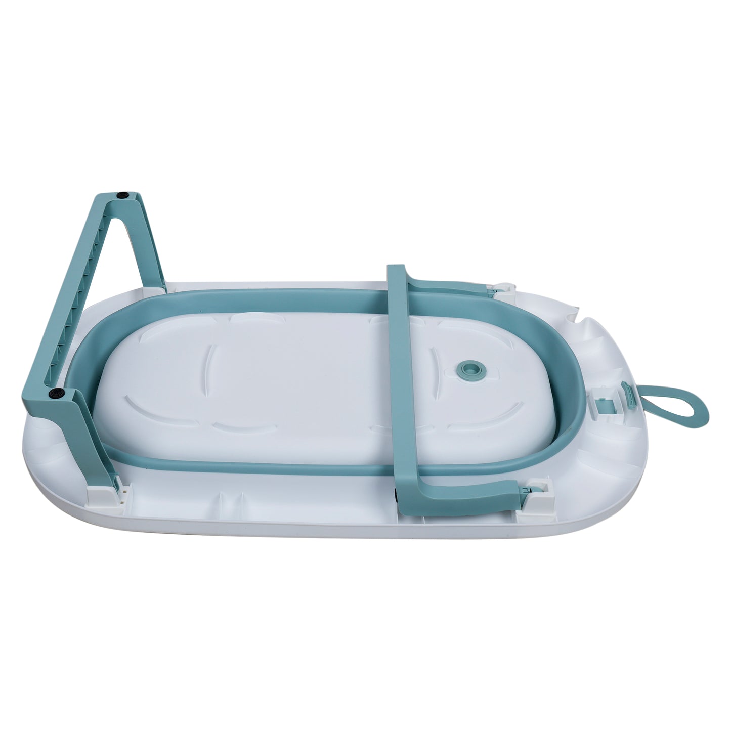 Kiddery Baby Bath Tub for 0-3 Years | Collapsible Bath Tub for Infant | Drain Hole | Green