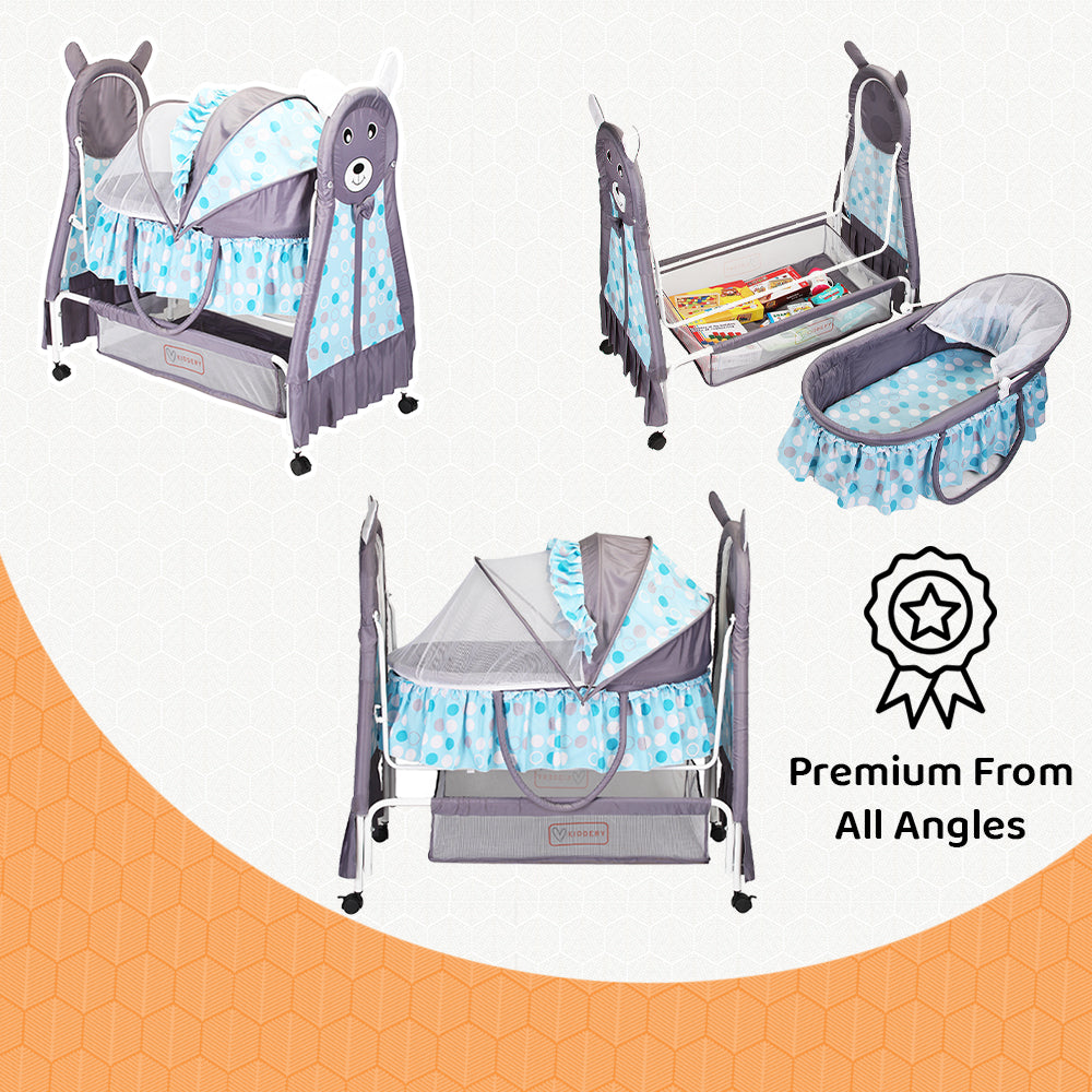 Kiddery Bella+Baloo | Baby Bassinet | Blue