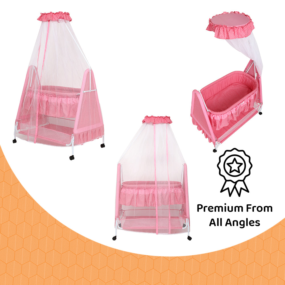 Kiddery Polkamania | Baby Cradle | Pink