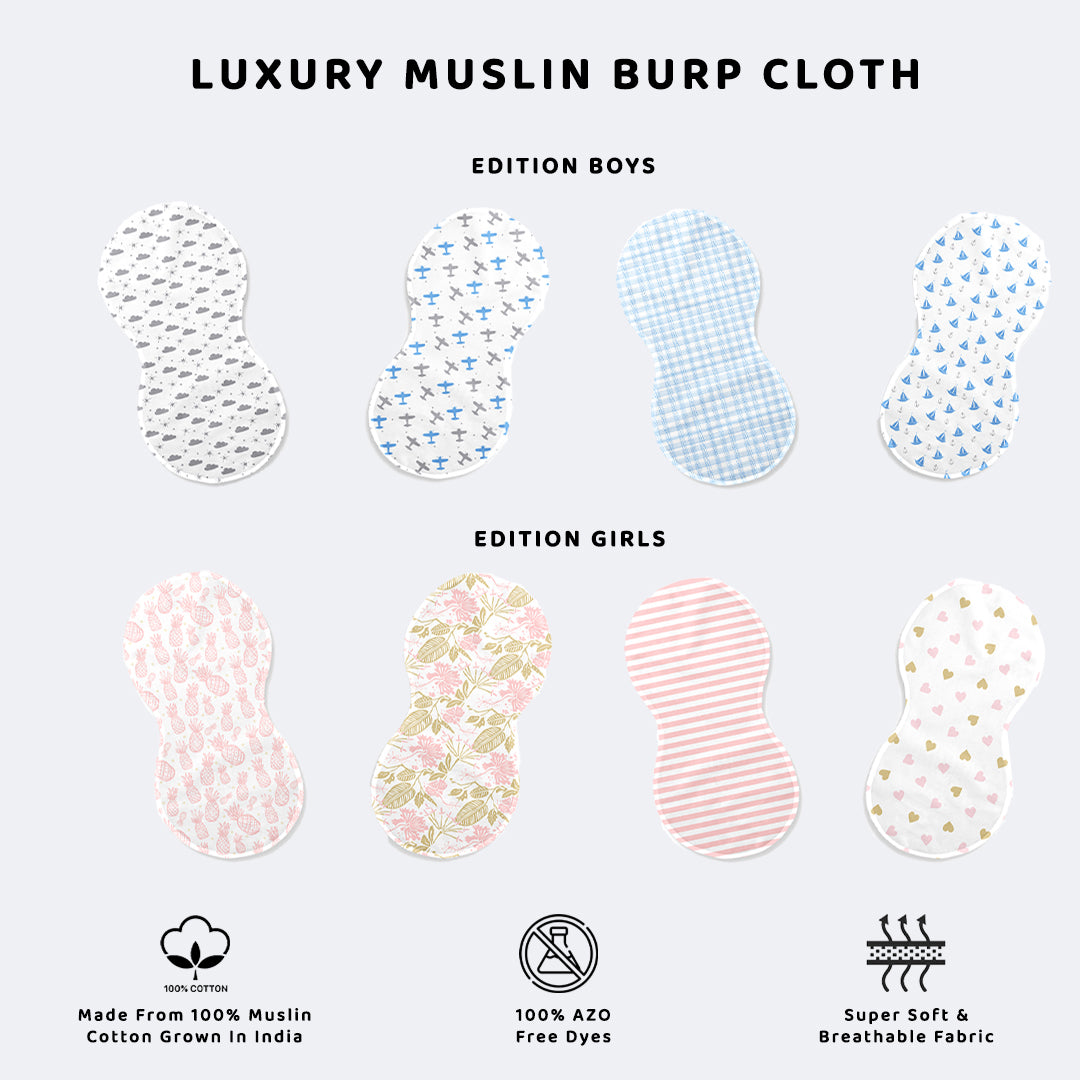 Kiddery Luxury Muslin Burp Baby Cloth
