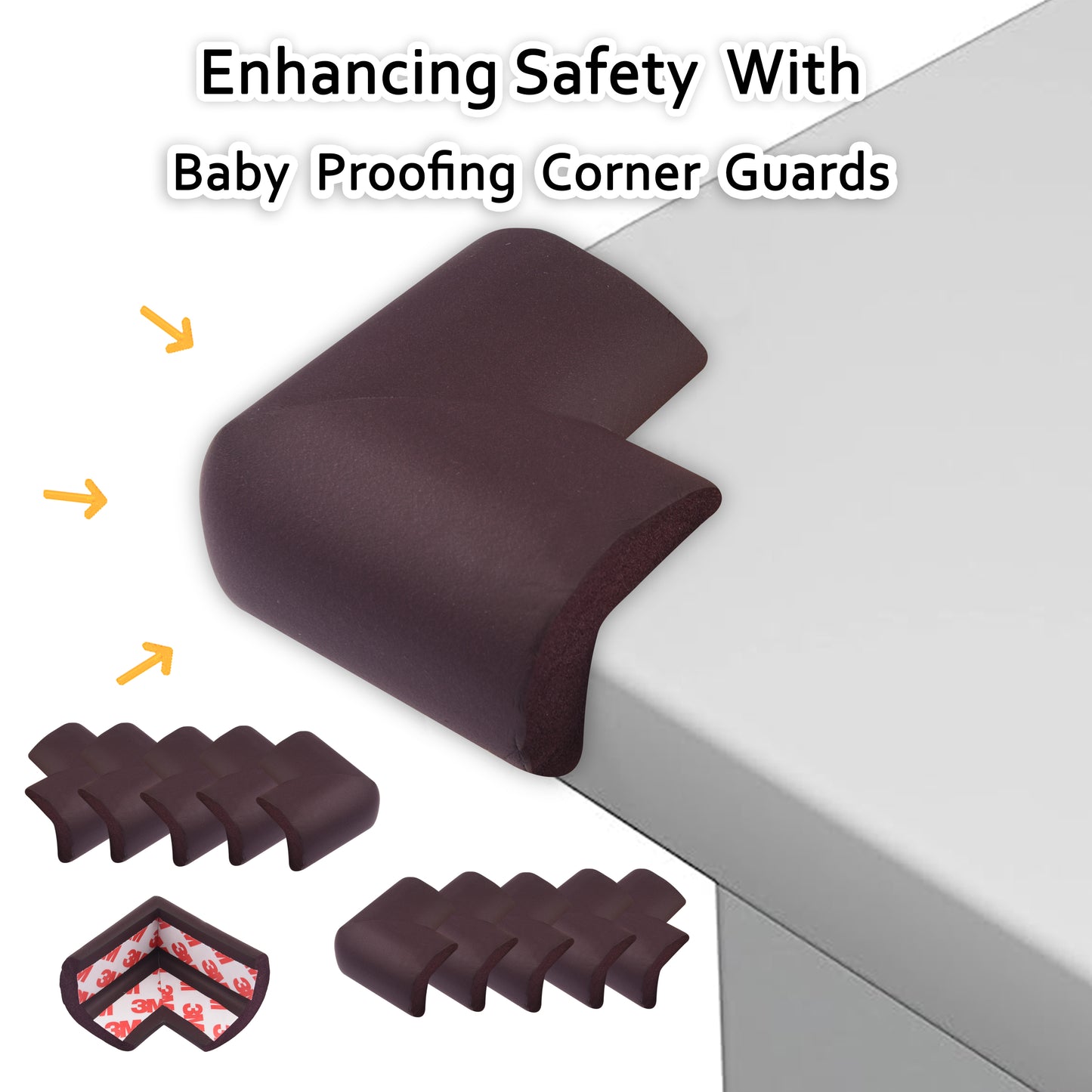 Kiddery Baby Proofing Corner Guard | Brown