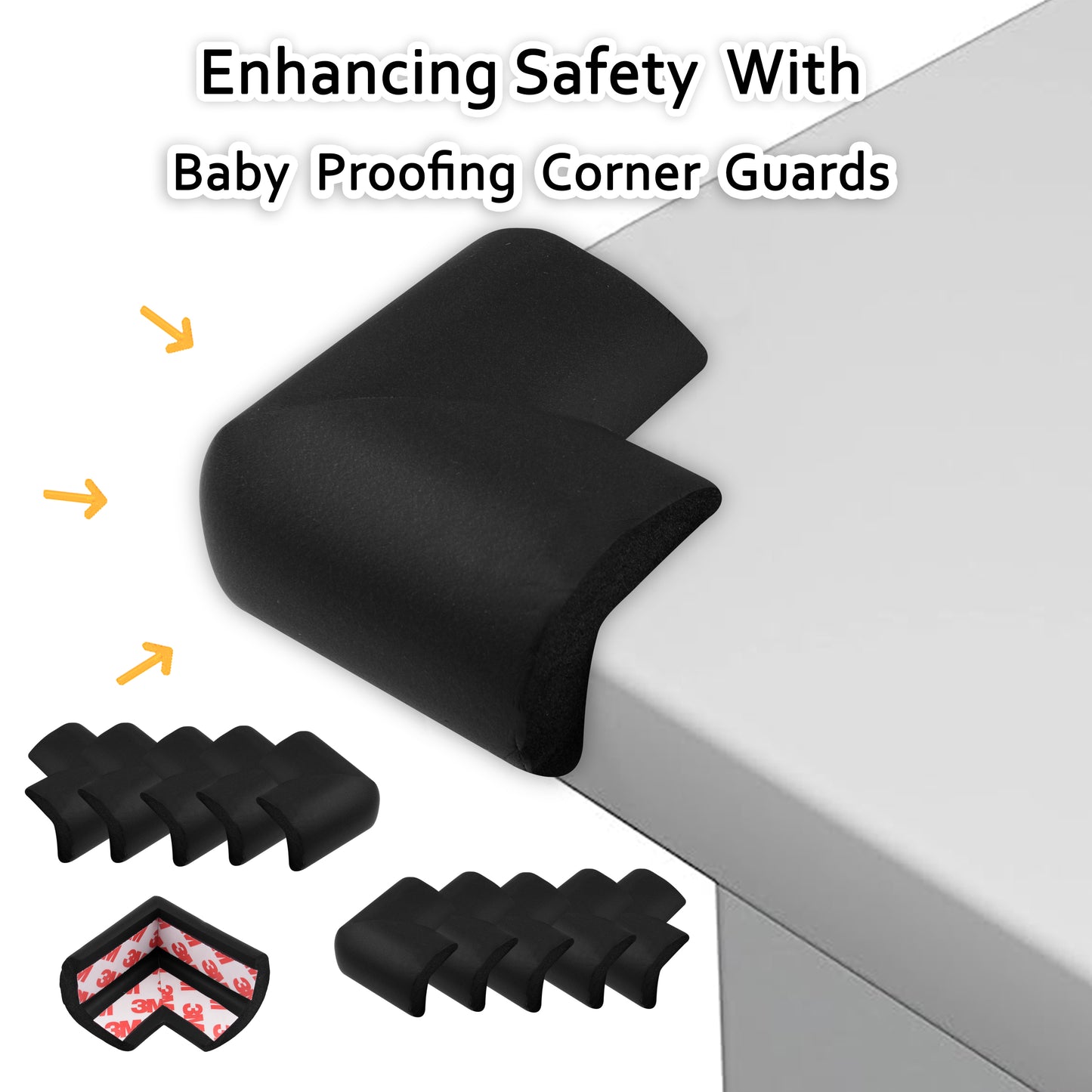 Kiddery Baby Proofing Corner Guard | Black