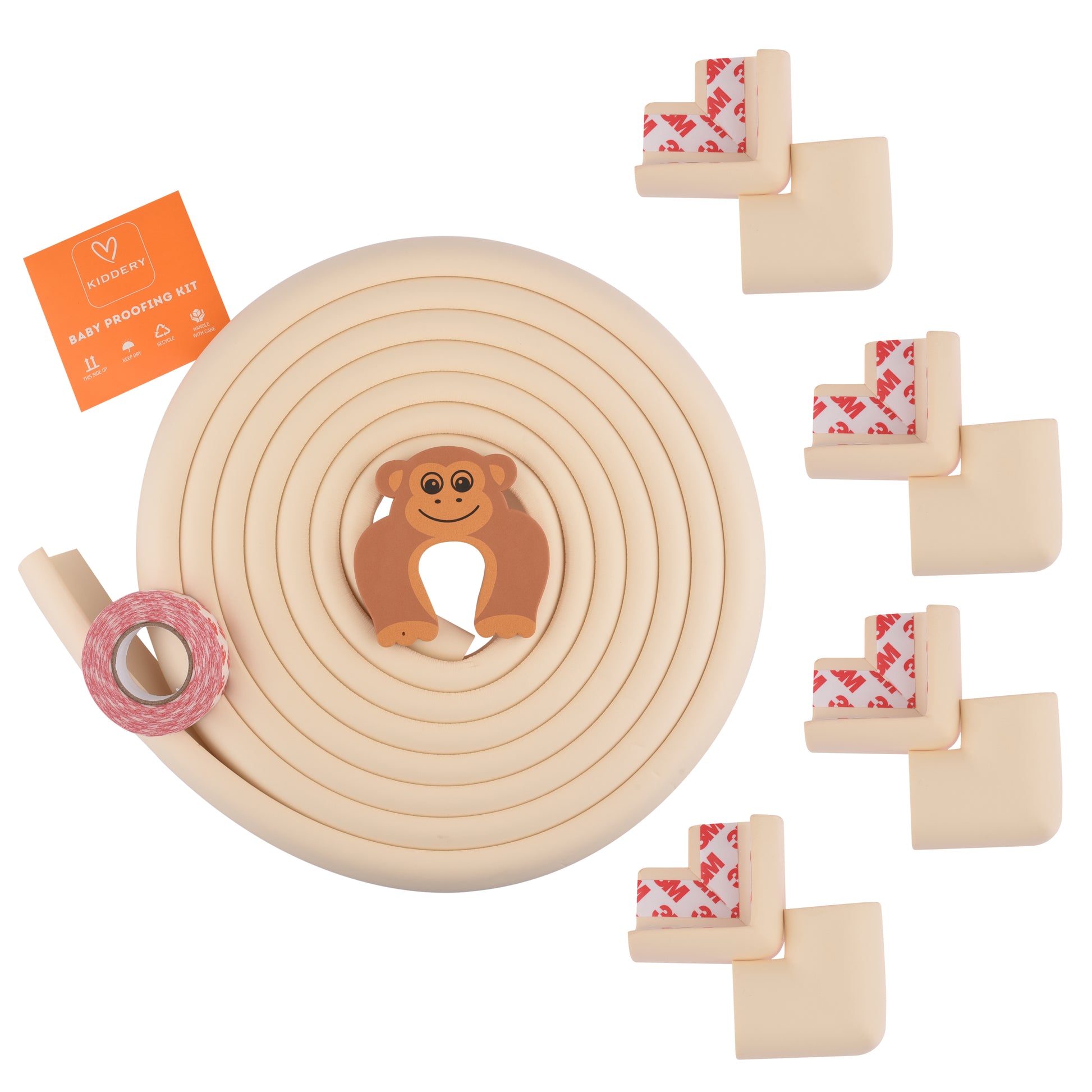 Kiddery Baby Proofing Kit Edge Corner Guards White