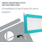 Kiddery Bed Rails for Baby Safety with Adjustable Height - Blue
