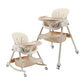 Kiddery Baby Dining Chair for Feeding | 4-in-1 Convertible | 6 Months to 3 Years | Khaki