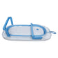 Kiddery Baby Bath Tub for 0-3 Years | Collapsible Bath Tub for Infant | Drain Hole | Blue