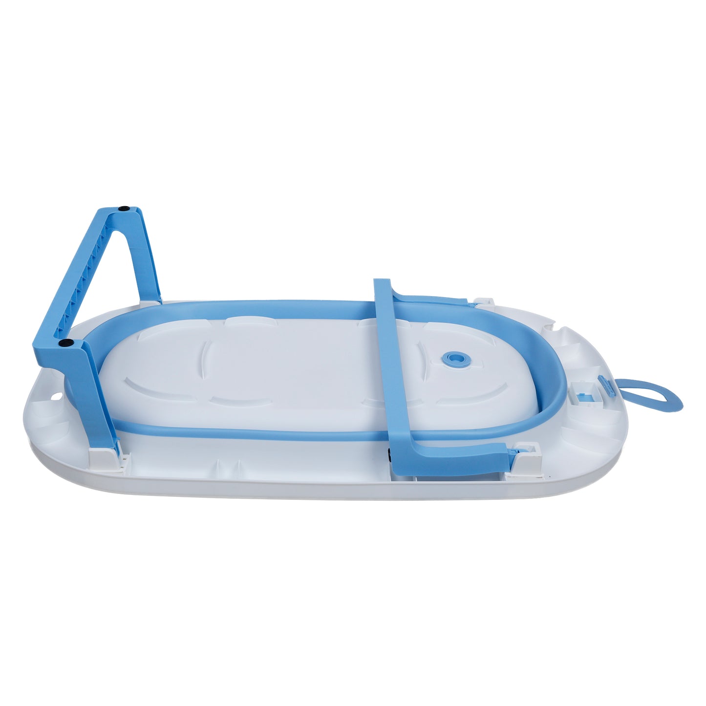 Kiddery Baby Bath Tub for 0-3 Years | Collapsible Bath Tub for Infant | Drain Hole | Blue