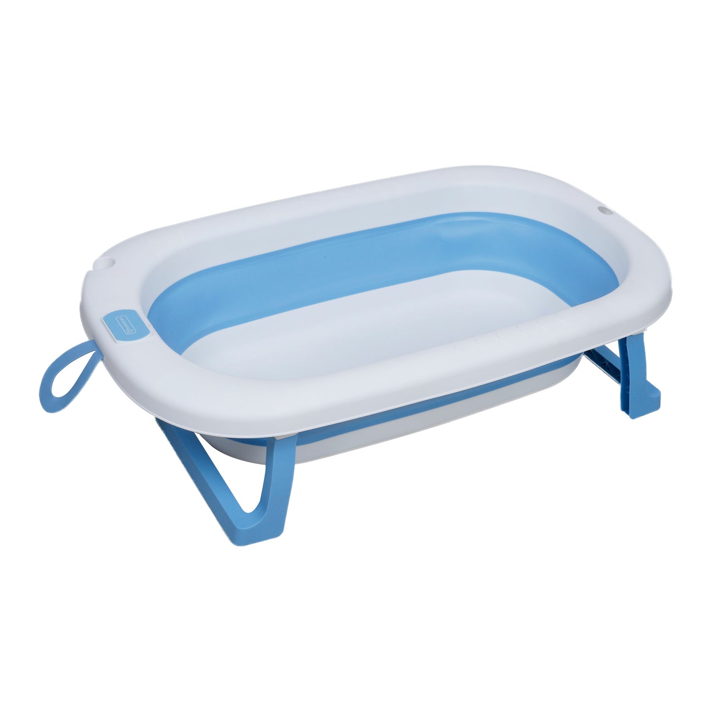 Kiddery Baby Bath Tub for 0-3 Years | Collapsible Bath Tub for Infant | Drain Hole | Blue