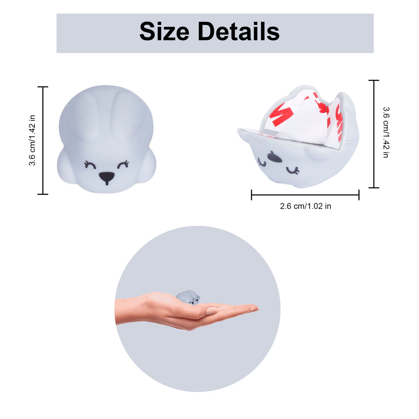 Kiddery Baby Proofing Silicon Corner Guard | Rabbit Shape | Pack of 4