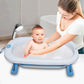 Kiddery Baby Bath Tub for 0-3 Years | Collapsible Bath Tub for Infant | Drain Hole | Blue