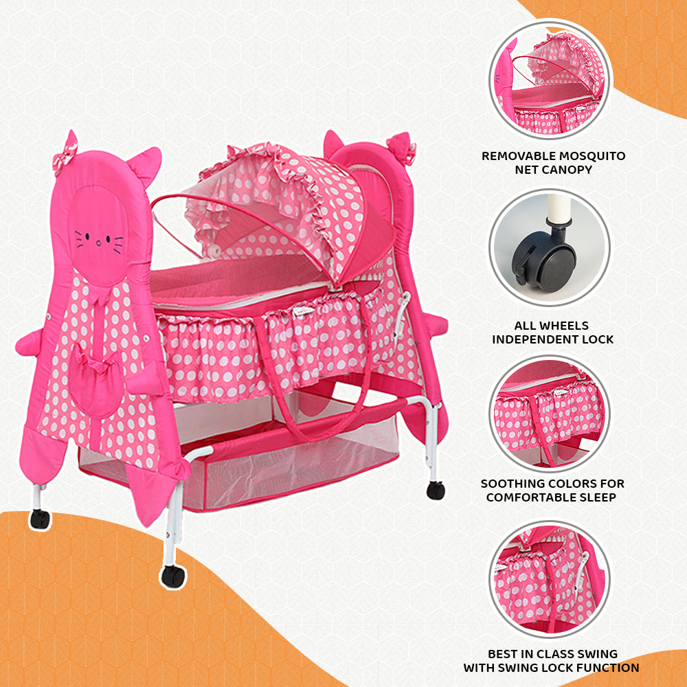 Kiddery Bella+Baloo | Baby Bassinet | Pink