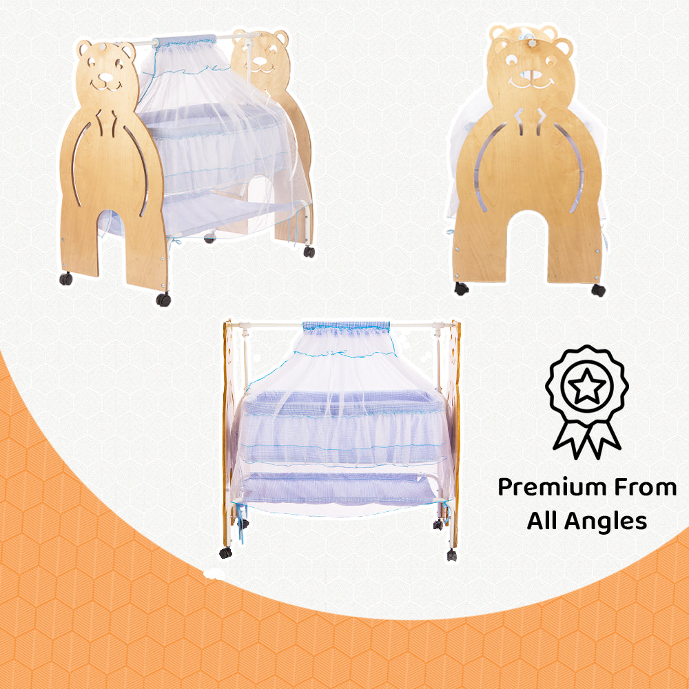 Kiddery Bamboo | Wooden Baby Cradle | Natural