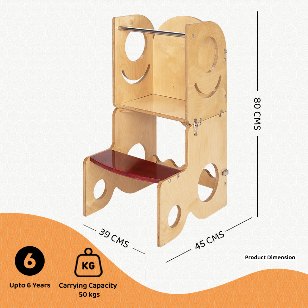 Kiddery Learning Tower Cum Table & Chair Set | Montessori Inspired Furniture