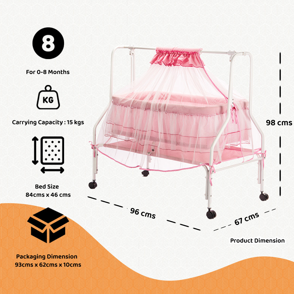 Kiddery Maia | Baby Cradle | Pink