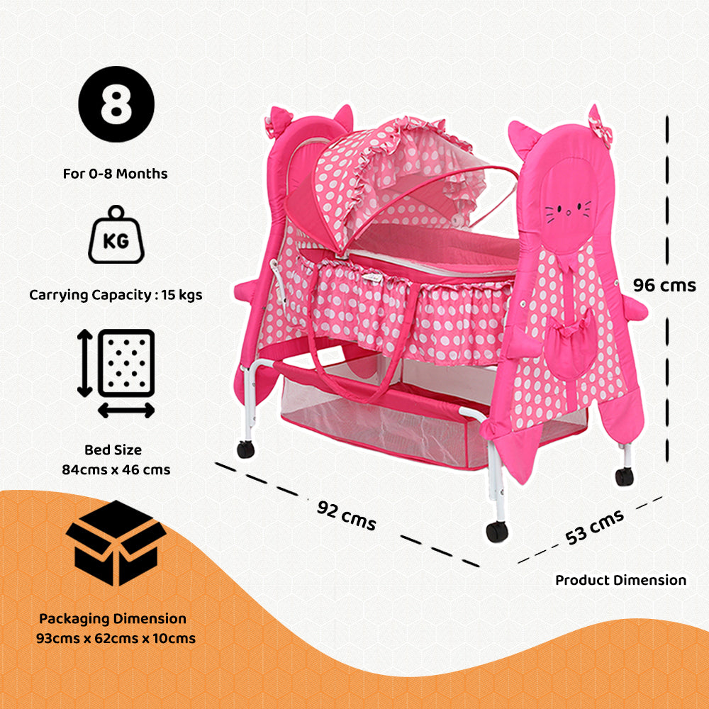 Kiddery Bella+Baloo | Baby Bassinet | Pink