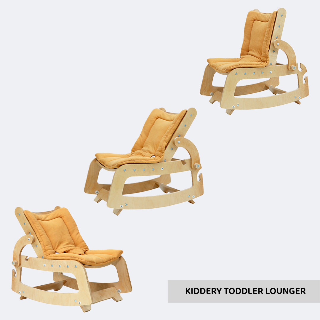 Kiddery Toddler Lounger | Wooden Montessori Furniture