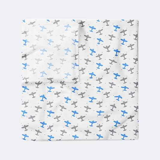 Kiddery Luxury Baby Muslin Cloths Blankets - AIRPLANE