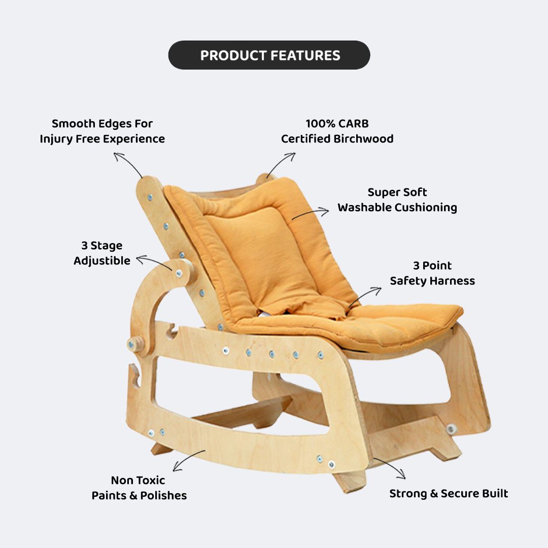 Kiddery Toddler Lounger | Wooden Montessori Furniture