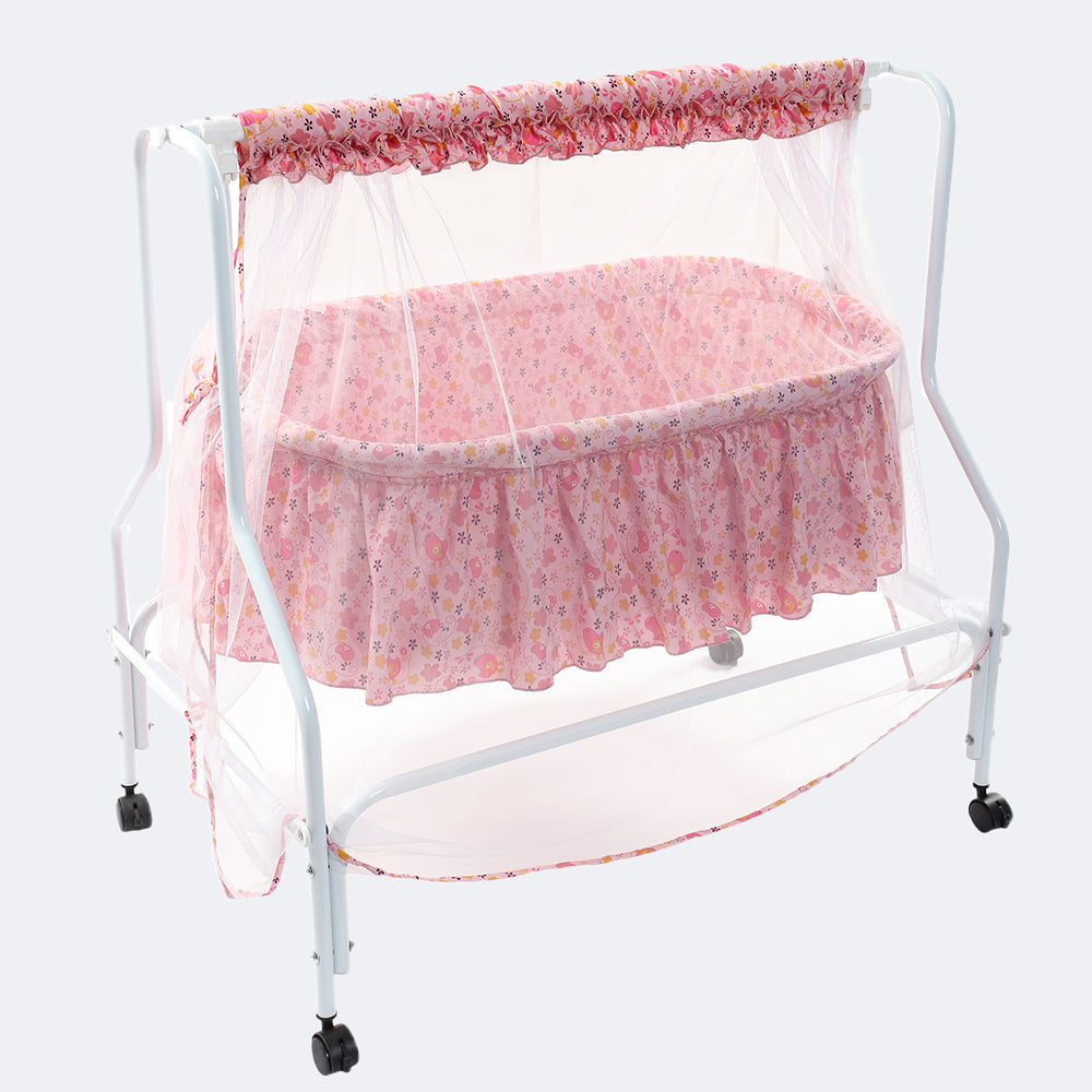 Kiddery Lyra | Baby Cradle | Pink Print