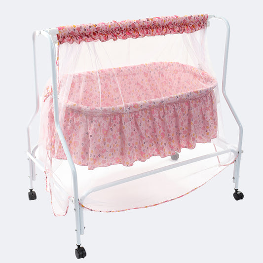 Kiddery Lyra | Baby Cradle | Pink Print