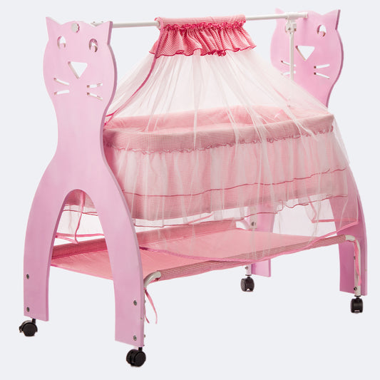 Kiddery Bella | Wooden Cradle | Pink